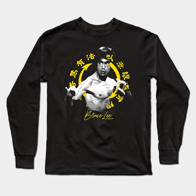 Lee LegendMovie Jeet Kune Do Bruce Be Water Long Sleeve T-Shirt by Garmentcrooks